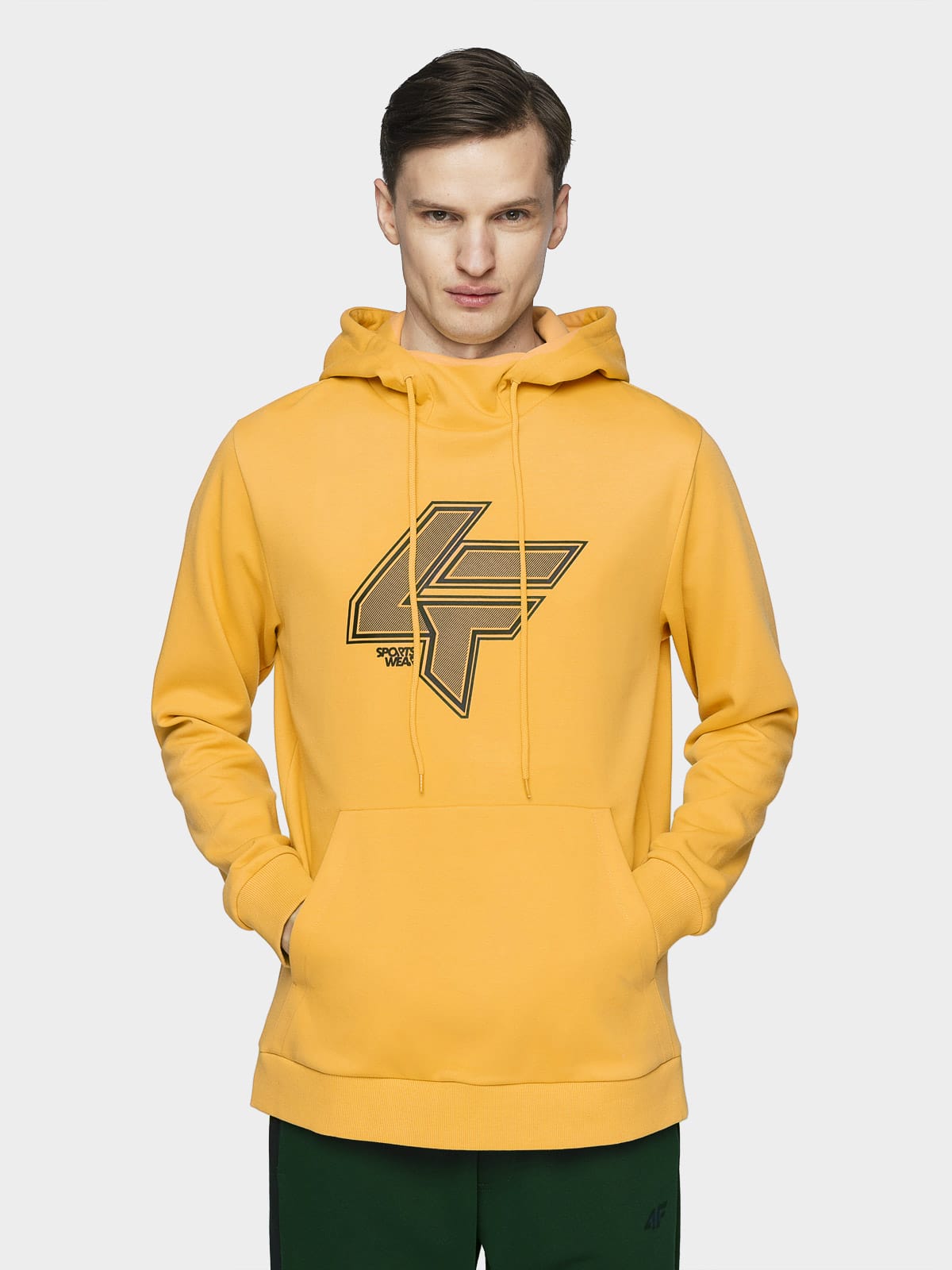 Hanorac confortabil pentru barbati, Sweatshirt, cu imprimeu, si gluga integrata, 4F,