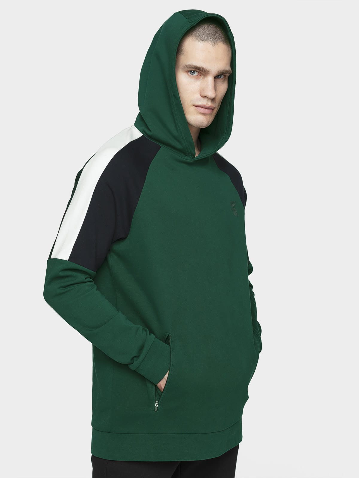 Hanorac pentru barbati, Sweatshirt, fara fermoar, cu gluga integrata, 4F