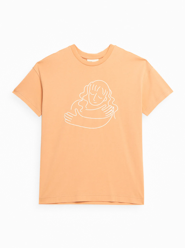 Tricou pentru femei din bumbac moale cu imprimeu cu grafica culoare portocaliu / OUTHORN