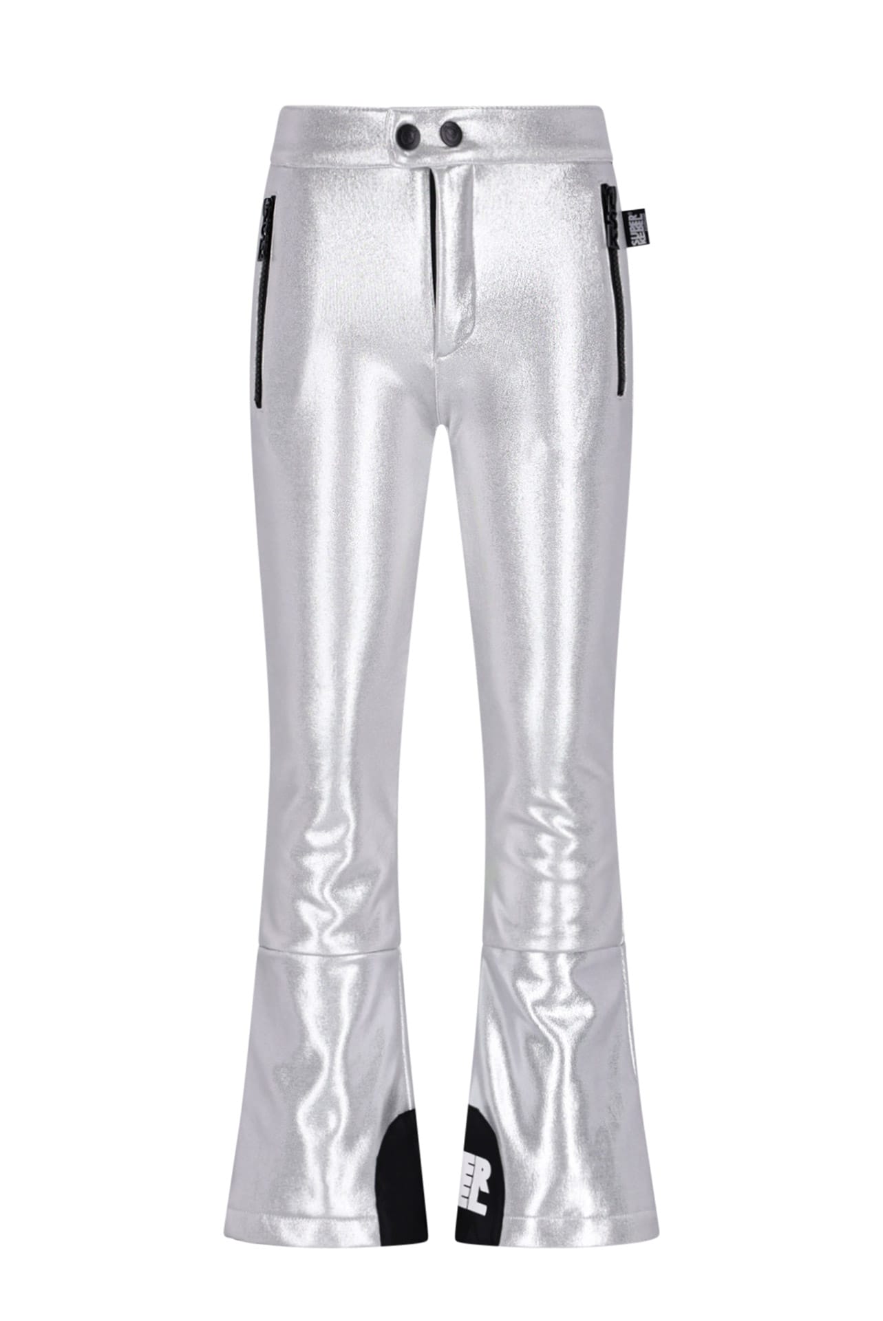 Pantaloni de ski SPEAK Argintiu metalic cu impregnare hidrofobă pentru fete