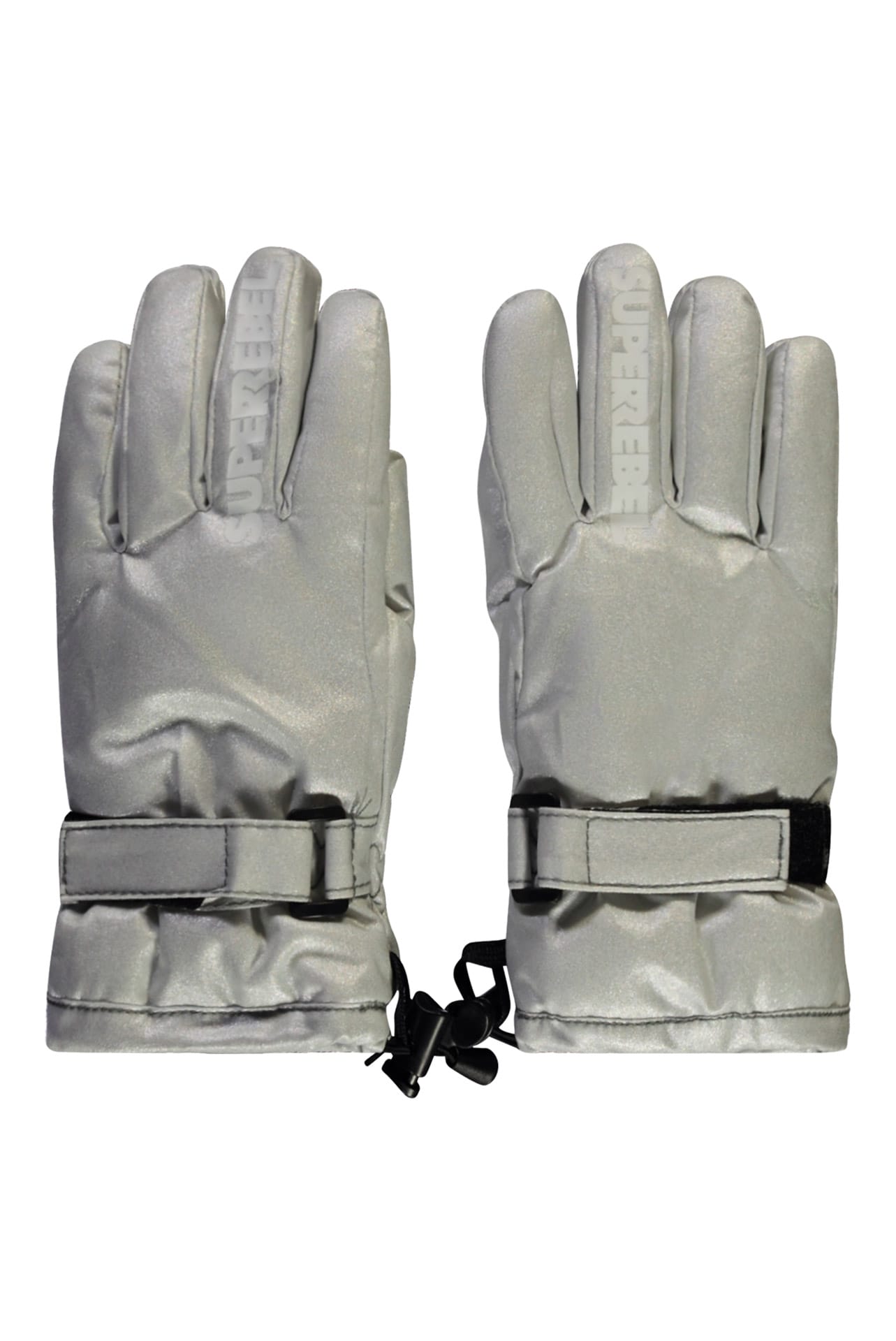 Mănuși de ski hidrofobe NUTZ Argintiu metalic pentru fete sau băieți