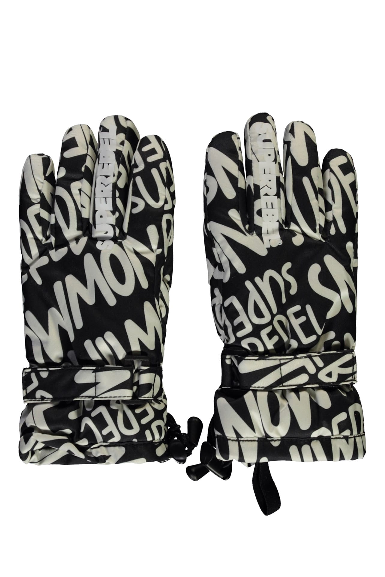 Mănuși de ski hidrofobe NUTZ Negru AOP pentru fete sau băieți