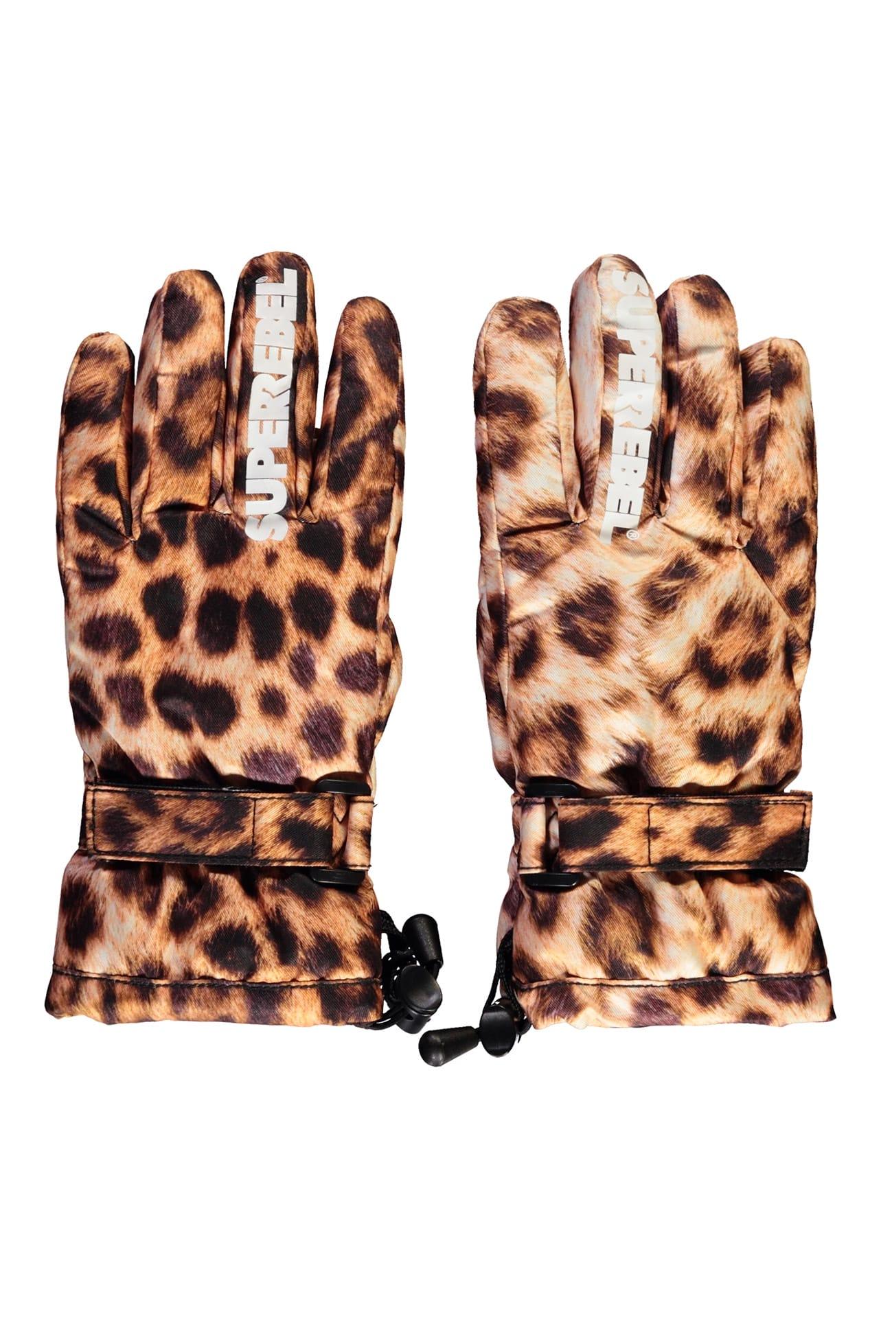 Mănuși de ski hidrofobe NUTZ Negru Leopard pentru fete sau băieți